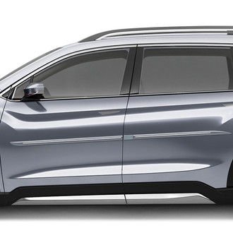 Dawn® - 1.45" Wide Body Side Moldings with Chrome Insert (Painted)