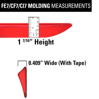 Dawn® - 1.45" Wide Body Side Moldings with Chrome Insert (Painted)