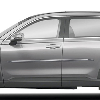 Dawn® - 1.45" Wide Body Side Moldings with Chrome Insert (Painted)