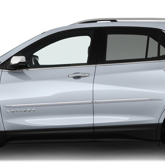 Dawn® - 1.45" Wide Body Side Moldings with Chrome Insert (Painted)