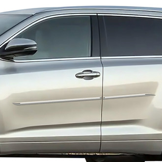Dawn® - 1.45" Wide Body Side Moldings with Chrome Insert (Painted)