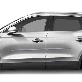 Dawn® - 1.45" Wide Body Side Moldings with Chrome Insert (Painted)
