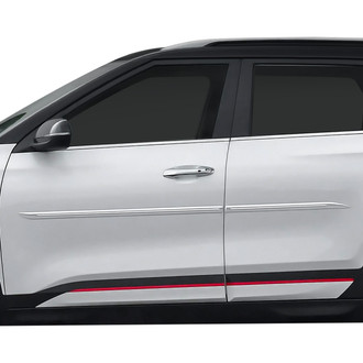 Dawn® - 1.45" Wide Body Side Moldings with Chrome Insert (Painted)