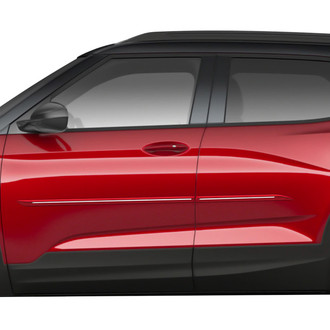 Dawn® - 1.45" Wide Body Side Moldings with Chrome Insert (Painted)