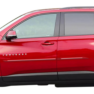 Dawn® - 1.45" Wide Body Side Moldings with Chrome Insert (Painted)