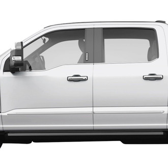 Dawn® - 1.25" Wide Special End Body Side Moldings with Chrome Insert (Painted)