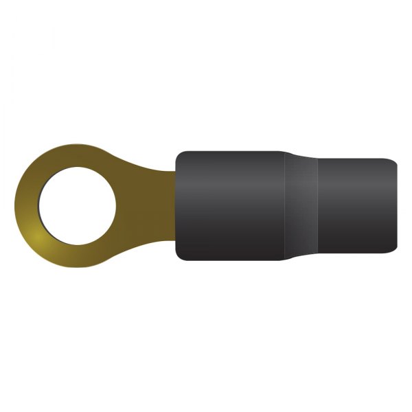 db Drive® - 1/0 Gauge 5/16" Black Gold Plated Bulk Ring Terminals (20 Per Pack)