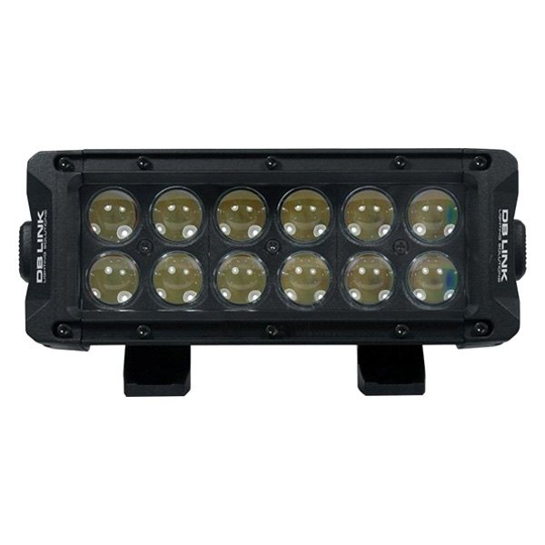db Link® - RGB Series 8" 18W Dual Row Combo Beam RGB LED Light Bar, Front View