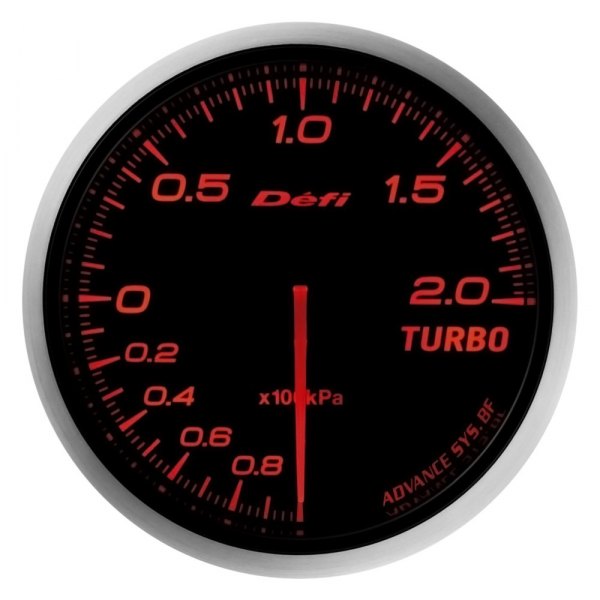 Defi® - ADVANCE BF 60mm Boost Gauge with Red Lighting, 2 BAR