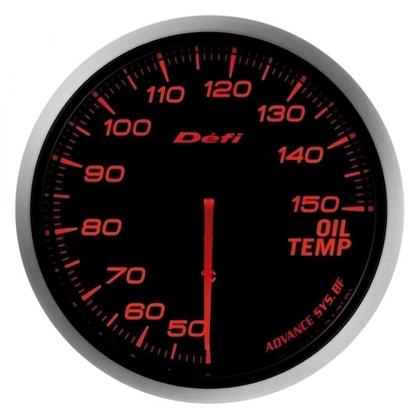 Defi® - ADVANCE BF 60mm Oil Temperature Gauge with Red Lighting, 50-150 C