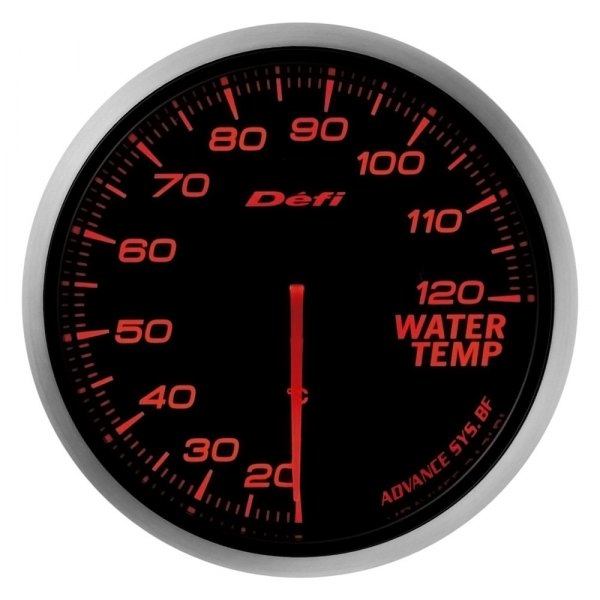 Defi® - ADVANCE BF 60mm Water Temperature Gauge with Red Lighting, 20-120 C