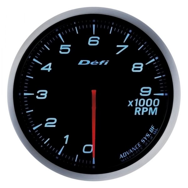 Defi® - ADVANCE BF 60mm Tachometer Gauge with Blue Lighting, 9000 RPM