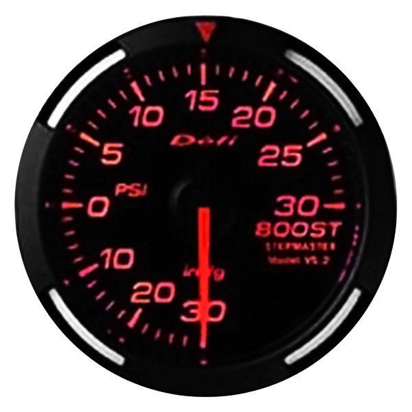 Defi® - Racer Series 60mm Turbo Gauge with Red Lighting, -30inHg to +30 PSI