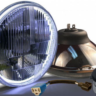 Delta Lights® - 7" Round LED Headlights with Switchback