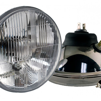 Delta Lights® - 7" Round Headlights with Amber LED City Lights