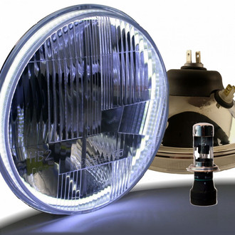 Delta Lights® - 7" Round Halo Headlights with City Lights