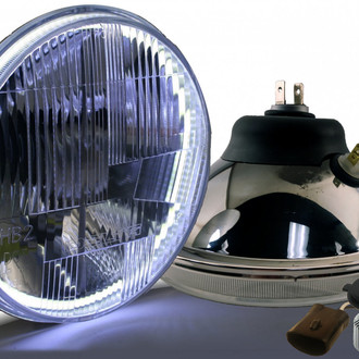 Delta Lights® - 7" Round Headlights with Amber LED City Lights