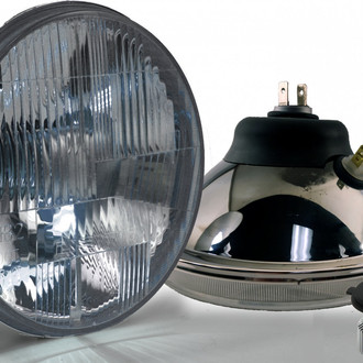 Delta Lights® - 7" Round Headlights with White LED City Lights