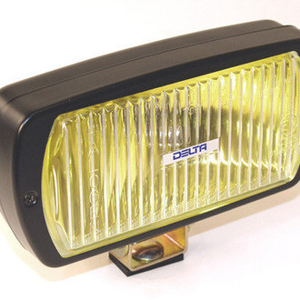Delta Lights® - Bumper Mounted 220 Series SAE 8" 2x55W Rectangular Fog Beam Amber Lights Kit