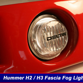 Delta Lights® - Fog Light Location Mounted 46H Series Fascia 4.5" 2x100W Round Fog Beam LED Lights