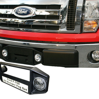 Delta Lights® - License Plate Mounted D-Bra™ 3" 2x9W Round Fog Beam LED Lights