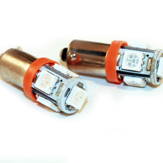 Delta Lights® - 5 SMD LED Bulbs (BA9S, Amber)