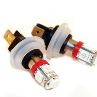 Delta Lights® - 5 SMD LED Bulbs (BA9S, Red)