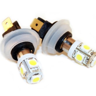 Delta Lights® - 5 SMD LED Bulbs (BA9S, White)