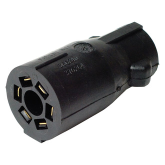 Demco® - 7 Way Blade to 6 Way Round Trailer Wiring Connector Adapter