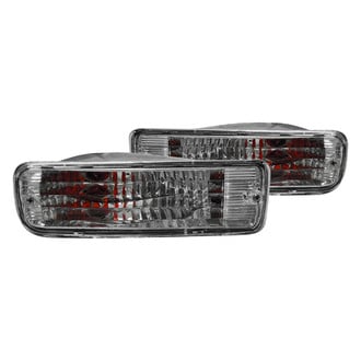 Depo® - Diamond Cut Driver and Passenger Side Chrome Euro Turn Signal/Parking Lights (Standard Line)