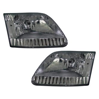 Depo® - Driver and Passenger Side Chrome Euro Headlights