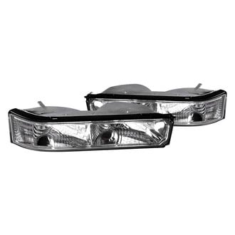 Depo® - Diamond Cut Driver and Passenger Side Chrome Euro Turn Signal/Parking Lights (Standard Line)