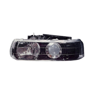 Depo® - Driver and Passenger Side Black Projector Headlights