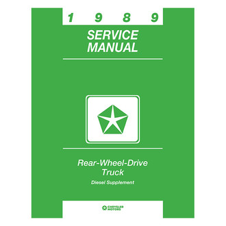 Detroit Iron® - 1989 Dodge Truck Cummins 5.9 Diesel Engine Repair Supplement