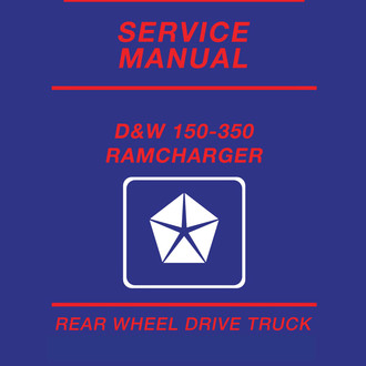 Detroit Iron® - 1993 Dodge D/W 150-350 Truck, Ramcharger Shop Manual