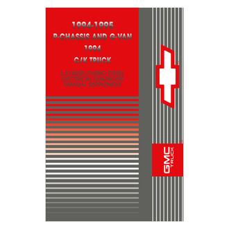 Detroit Iron® - 1994 - 1995 Chevrolet & GMC C-K Truck, G & P3 Van 6.5 Diesel Electrical Diagnosis Manual Supplement