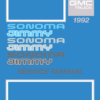 Detroit Iron® - 1992 GMC Sonoma Truck & Jimmy Service Manual