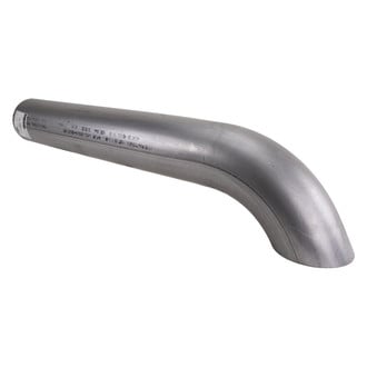 DieselTech® 34724 - OD Style Curved Aluminized Exhaust Stack (5" Inlet, 5" Outlet, 36" Height)