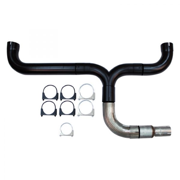 Different Trend® - Diesel Series 409 SS Dual Black Powder Coated Exhaust Stack Kit