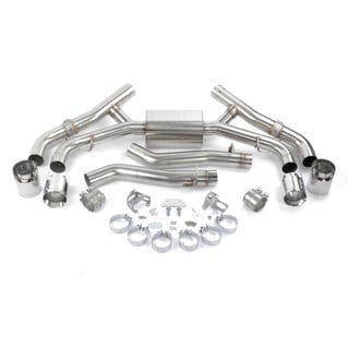 Dinan® D660-0090 - Free Flow™ 304 SS Valved Axle-Back Exhaust System with Quad Rear Exit