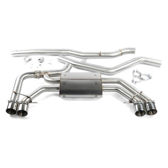 Dinan® - Free Flow™ 304 SS Valved Cat-Back Exhaust System with Quad Rear Exit