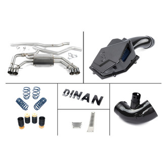 Dinan® - Free Flow™ 304 SS Axle-Back Exhaust with Air Intake, Spring Set, ZF8 Pedal Pads with Quad Rear Exit