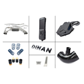 Dinan® - Free Flow™ 304 SS Axle-Back Exhaust with DINANFLASH Handheld, Air Intake, Spring Set, ZF8 Pedal Pads with Quad Rear Exit
