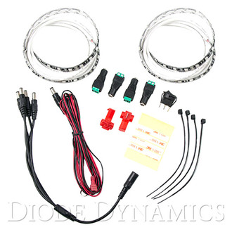 Diode Dynamics® - 19.9" Footwell Cool White LED Interior Strip Kit