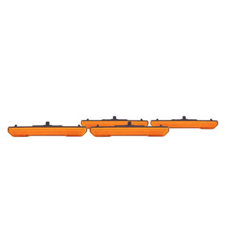 Diode Dynamics® - Front and Rear Chrome Amber LED Side Marker Lights