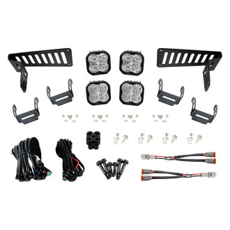 Diode Dynamics® - Cowl Mounted Stage Pro Series 3" 4x36W Driving/Flood Beam LED Light Kit