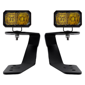 Diode Dynamics® - Hood Ditch Mounted Stage Sport Standard Series 2" 2x7.7W Combo Beam Yellow LED Light Kit