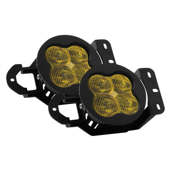 Diode Dynamics® - Fog Light Location Stage Pro Series Type MS SAE/DOT 3" 2x36W Fog Beam Yellow LED Light Kit