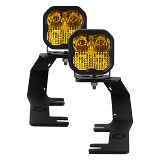 Diode Dynamics® - Hood Ditch Mounted Stage Pro Series 3" 2x36W Driving Beam Yellow LED Light Kit