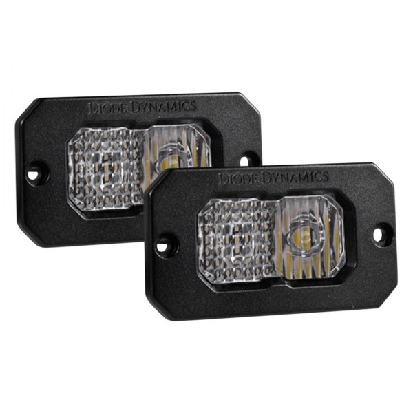 Diode Dynamics® - Stage Sport Series Flush Mount 2" 2x7.7W Combo Beam LED Lights, With White Backlight